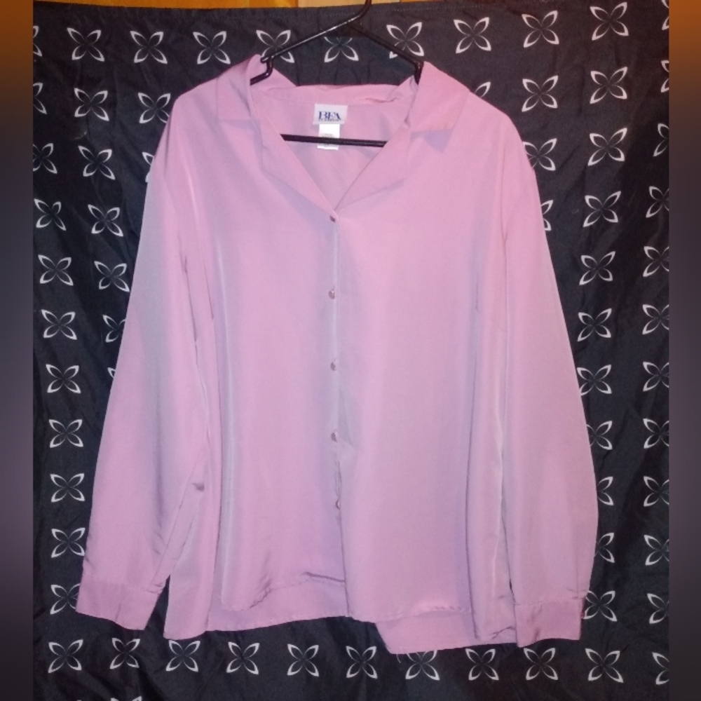 Women's BFA Classics Lavender Button Down Blouse Size 20W